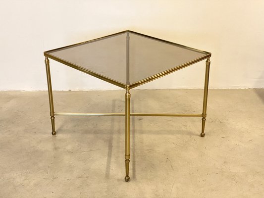 Coffee Table in Brass and Glass, 1970s-NPC-1798160