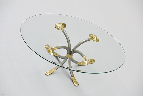 Coffee Table in Brass and Iron by Manfred Bredohl, Germany, 1970s-BXV-1796640