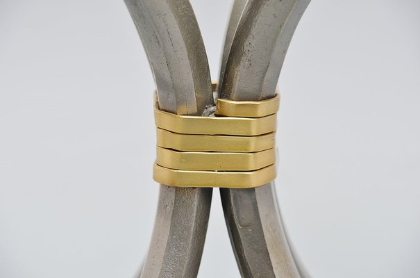 Coffee Table in Brass and Iron by Manfred Bredohl, Germany, 1970s-BXV-1796640