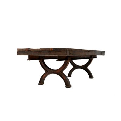 Coffee Table in Cast Iron and Wood-NQ-1124740