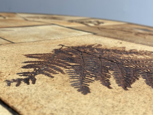 Coffee Table in Ceramic & Sandstone by Raymonde Leduc for Herbier Vallauris France, 1960-LA-1260860