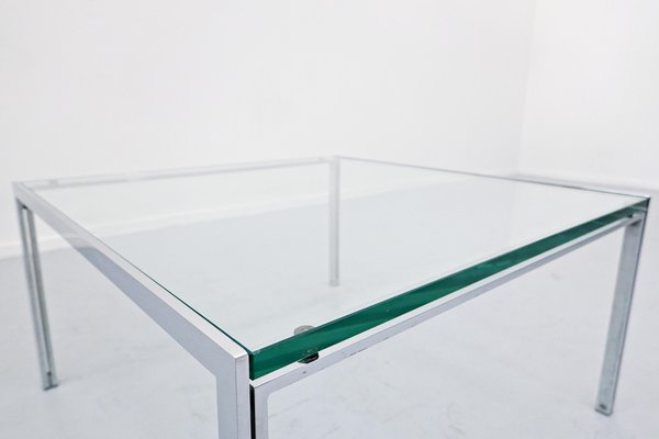 Coffee Table in Chrome and Glass, 1960s-FGA-923990