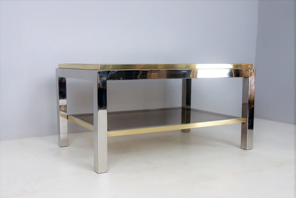 Coffee Table in Chrome & Brass by Jean Charles-FPY-1364589