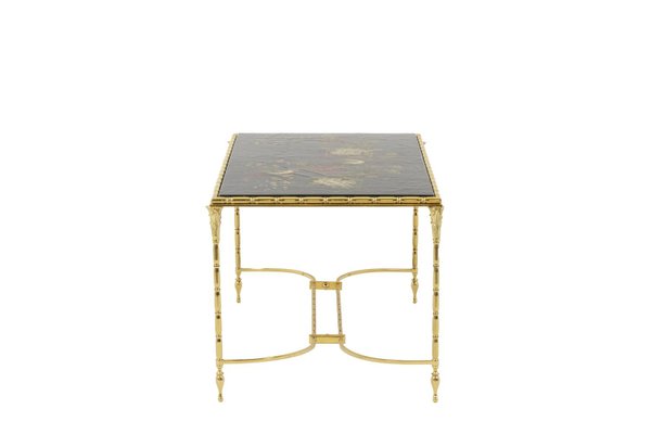 Coffee Table in Lacquer and Bronze from Maison Baguès, 1950s-CEJ-1590055