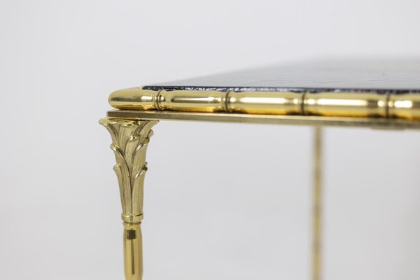 Coffee Table in Lacquer and Bronze from Maison Baguès, 1950s-CEJ-1590055