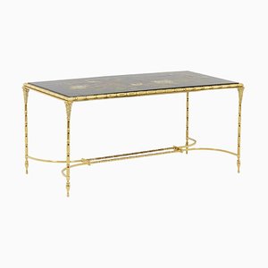 Coffee Table in Lacquer and Bronze from Maison Baguès, 1950s-CEJ-1590055