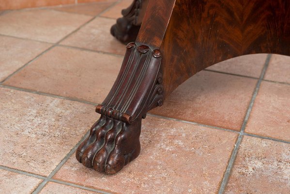 Coffee Table in Mahogany and Marble-KKK-1182159