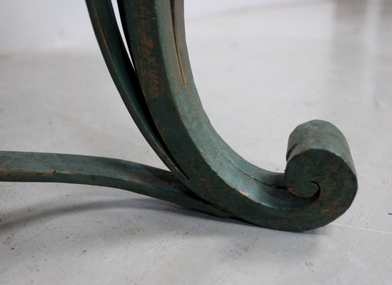 Coffee Table in Marble and Wrought Iron, 1950s-RVK-851601