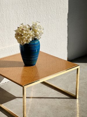 Coffee Table in Metal and Brass, 1970s-GTS-1824384