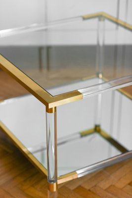 Coffee Table in Methacrylate and Brass, 1970-MNF-1770934