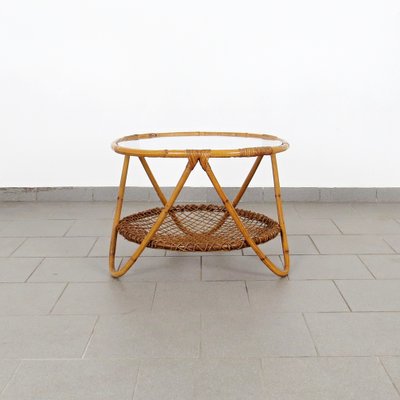 Coffee Table in Rattan, 1960s-JUN-1788365