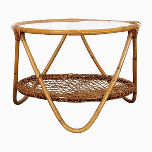 Coffee Table in Rattan, 1960s-JUN-1788365