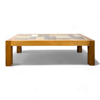 Coffee Table in Sandstone and Elm from Maison Regain-HLV-2024392