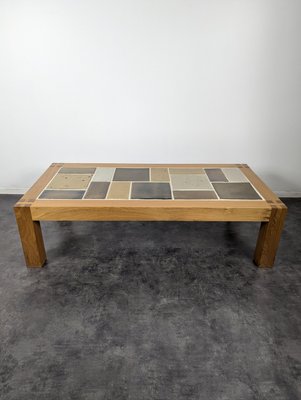 Coffee Table in Sandstone and Elm from Maison Regain-HLV-2024392