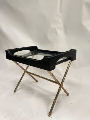 Coffee Table in Sheathed Leather by Jacques Adnet, 1950s-VRR-1718497