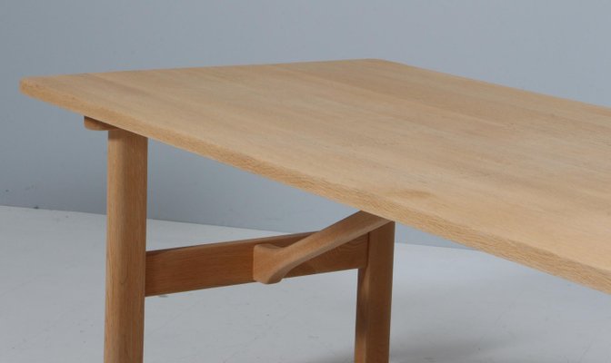 Coffee Table in Soap Treated Oak Model 268 attributed to Børge Mogensen for Fredericia, Denmark, 1960s-HJB-2028589