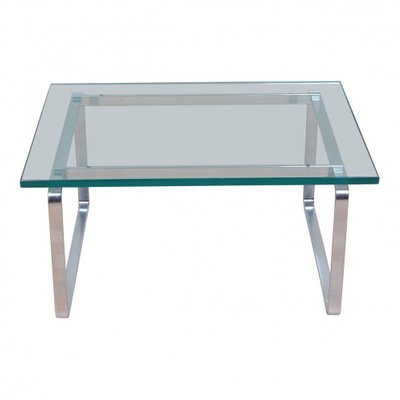 Coffee Table in Steel and Glass by Jørgen Kastholm for Kill International-MTD-1400243