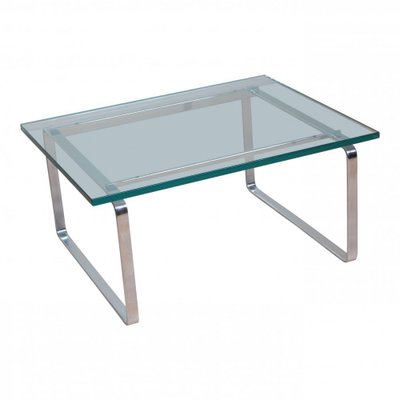 Coffee Table in Steel and Glass by Jørgen Kastholm for Kill International-MTD-1400243