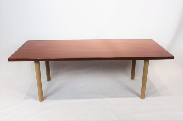 Coffee Table in Teak and Oak by Hans J. Wegner for Andreas Tuck, 1960s-UY-684010