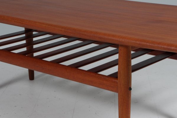 Coffee Table in Teak attributed to Grete Jalk for Glostrup, 1960s-HJB-2028588