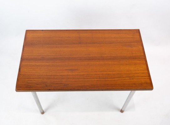 Coffee Table in Teak with Metal Legs by Hans J. Wegner, 1960s-UY-884661