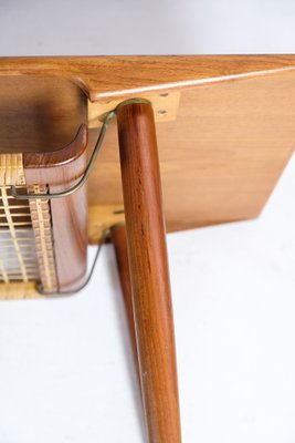 Coffee Table in Teak with Paper Cord Shelf, Denmark, 1960s-UY-1454034