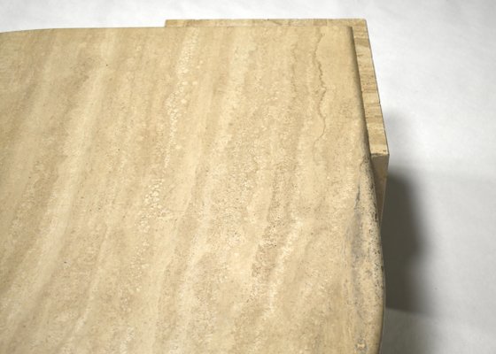 Coffee Table in Travertine by Roche Bobois, France, 1970s-TE-862444