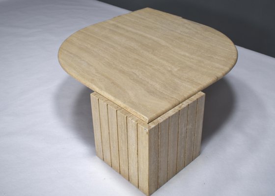 Coffee Table in Travertine by Roche Bobois, France, 1970s-TE-862444