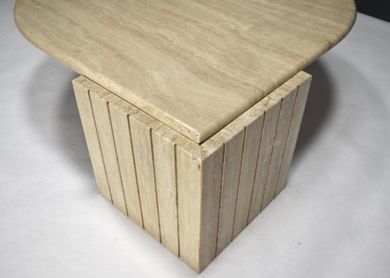 Coffee Table in Travertine by Roche Bobois, France, 1970s-TE-862444