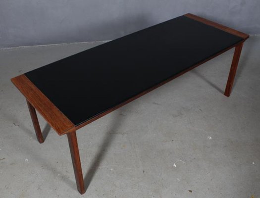 Coffee Table of Rosewood and Leather by Hans Olsen-HJB-980635