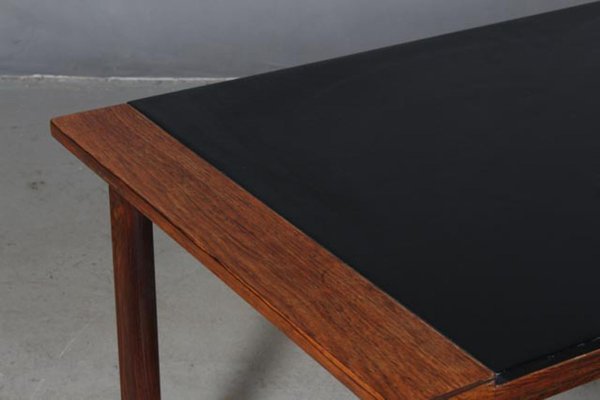 Coffee Table of Rosewood and Leather by Hans Olsen-HJB-980635