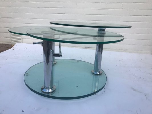 Coffee Table with 3 Removable Glass Shelves, 1980s-XQY-741374