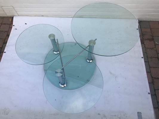 Coffee Table with 3 Removable Glass Shelves, 1980s-XQY-741374