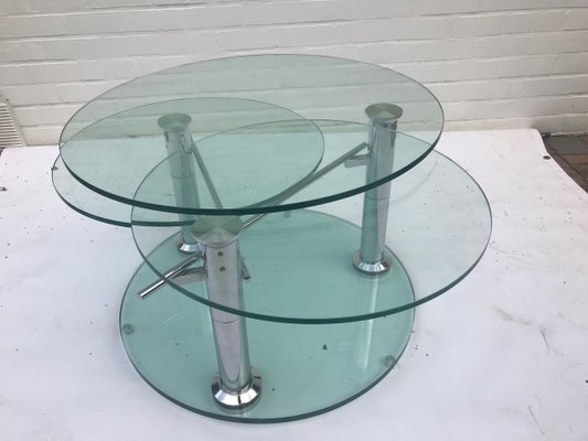 Coffee Table with 3 Removable Glass Shelves, 1980s-XQY-741374