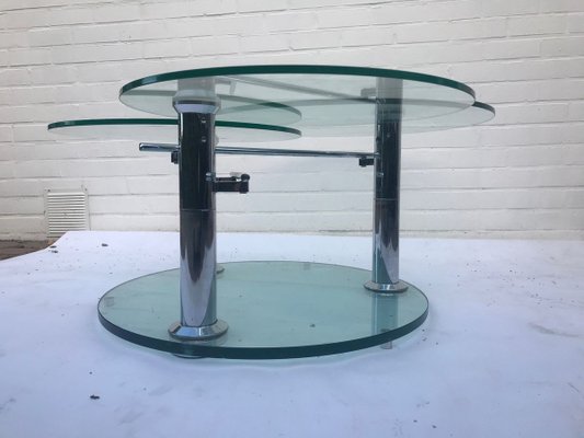 Coffee Table with 3 Removable Glass Shelves, 1980s-XQY-741374