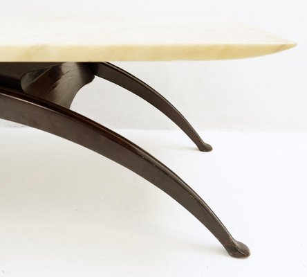 Coffee Table with Arched Legs and Marble-Top-FGA-923879