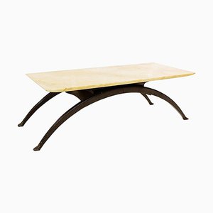 Coffee Table with Arched Legs and Marble-Top-FGA-923879