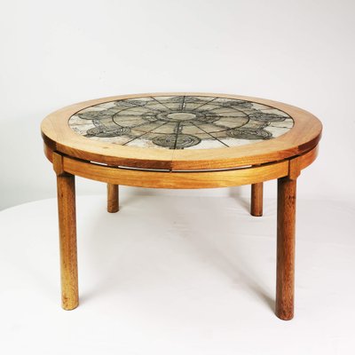 Coffee Table with Ceramic Top from Ox Art, Denmark, 1976-ZTG-1398255