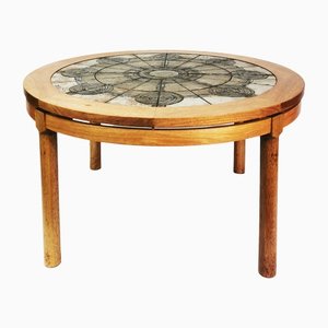 Coffee Table with Ceramic Top from Ox Art, Denmark, 1976-ZTG-1398255