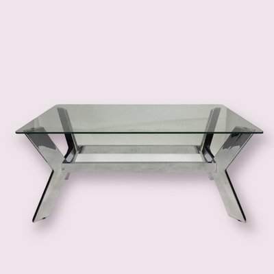 Coffee Table with Chrome Legs, 1970s-UWE-1408343