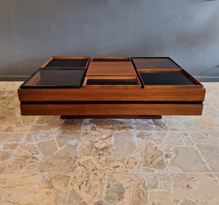 Coffee Table with Compartments by Carlo Hauner for Forma, 1960s-QZZ-2021310