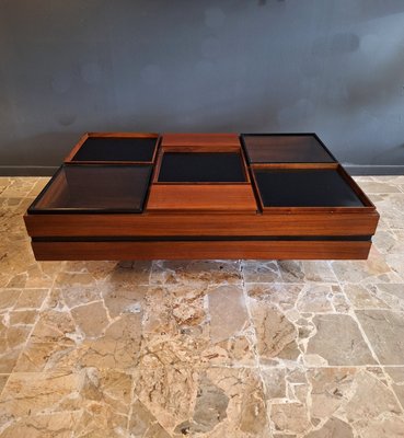 Coffee Table with Compartments by Carlo Hauner for Forma, 1960s-QZZ-2021310