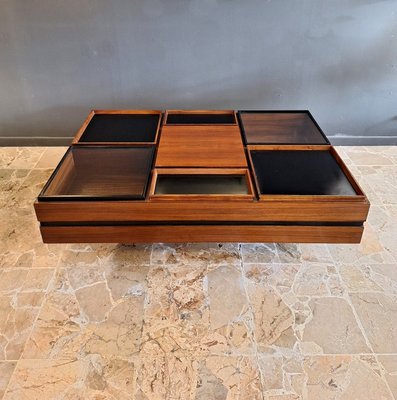 Coffee Table with Compartments by Carlo Hauner for Forma, 1960s-QZZ-2021310