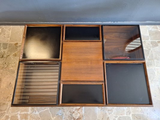 Coffee Table with Compartments by Carlo Hauner for Forma, 1960s-QZZ-2021310