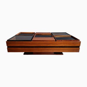 Coffee Table with Compartments by Carlo Hauner for Forma, 1960s-QZZ-2021310