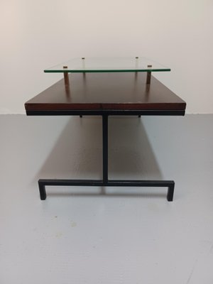 Coffee Table with Glass Top, 1950s-ZQS-1793021