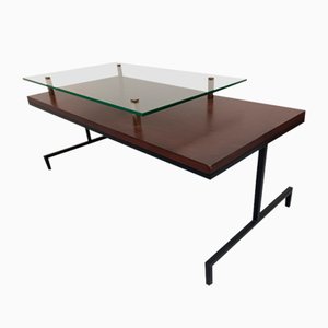 Coffee Table with Glass Top, 1950s-ZQS-1793021