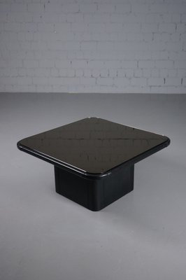 Coffee Table with Mirror Glass & Leather from De Sede, 1980s-XNJ-1286466