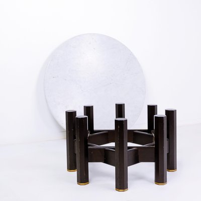 Coffee Table with Round Marble Top by Jan Vlug, Belgium, 1970s-NYF-2024156