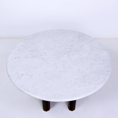 Coffee Table with Round Marble Top by Jan Vlug, Belgium, 1970s-NYF-2024156